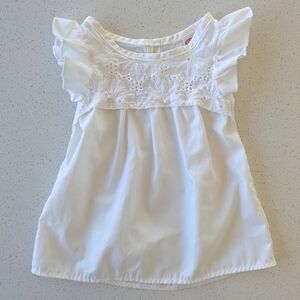 Elegant White Baby / Kids Blouse with Embroidery And Lace Detail
